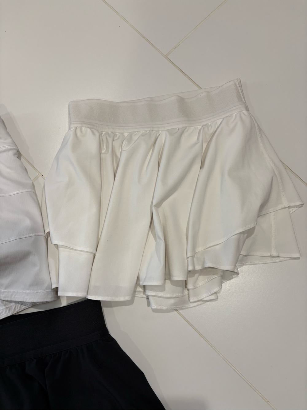 lululemon athletica White Layered Ruffle Skort